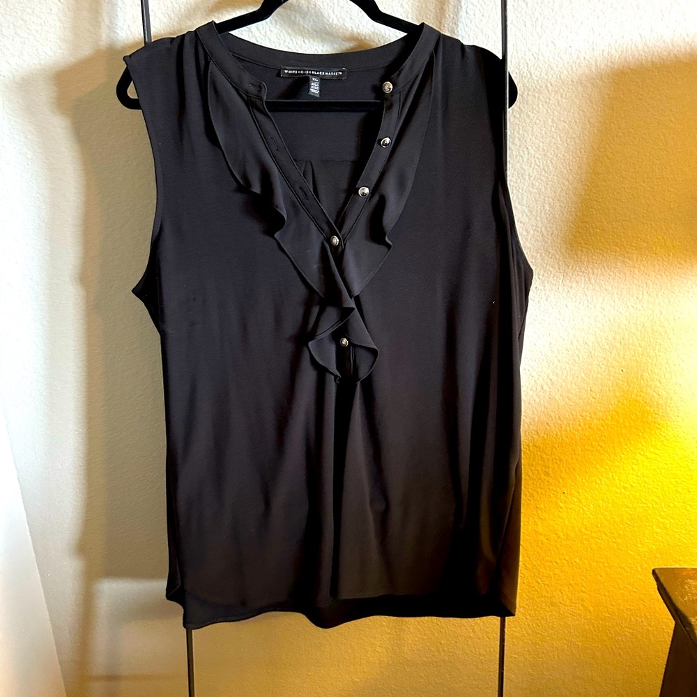 WHBM size XL black blouse